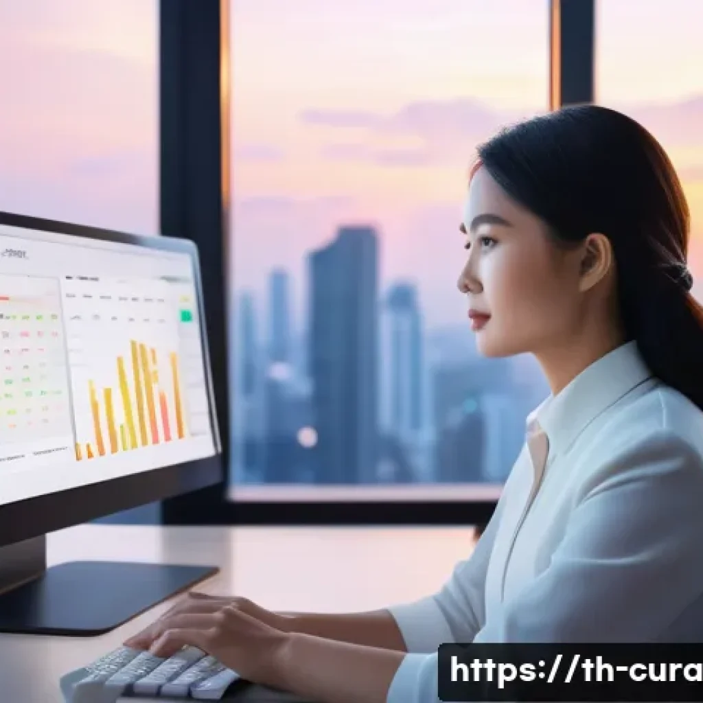 디지털 정보 큐레이션을 위한 신규 기술 동향 - **Prompt: AI-Powered Digital Assistant for a Thai Professional**
"A confident Thai woman in her ...