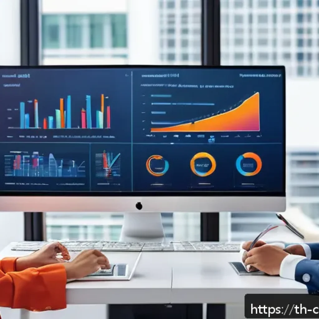 디지털 정보 큐레이션을 위한 콘텐츠 개발 전략 - A modern Thai digital workspace scene showing a diverse team of young professionals analyzing data o...